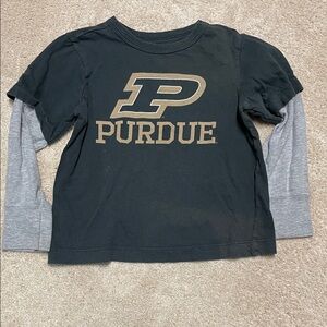 Purdue Kids Black and Gray Long Sleeve Shirt